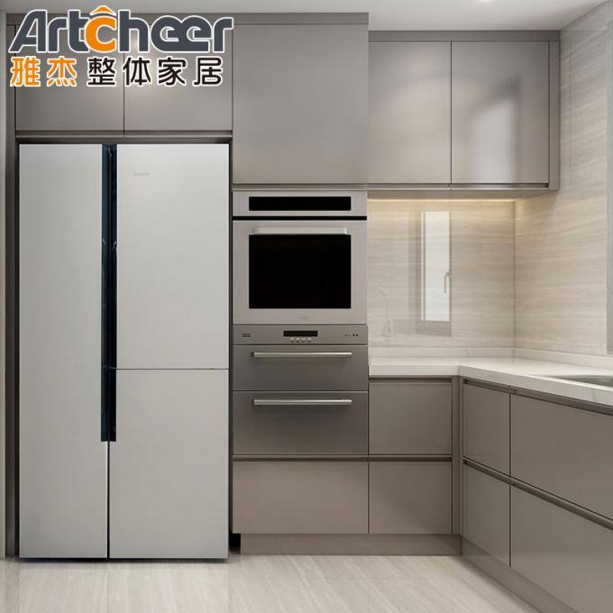 Modern L Shape Kitchen Cabinet with Lacquer Matt Finish and Customized ...
