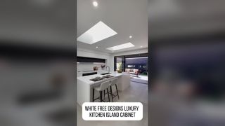 White free design luxury kitchen island