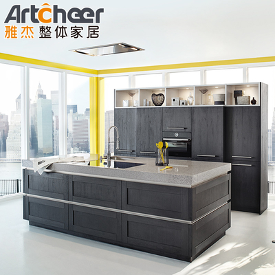 Buy American Style Classical Solid Wood Grey Shaker Kitchen Cabinet in Gray and White Color online manufacture