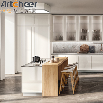 Buy 2023 Modern Classic Design Oak Solid Wood Kitchen Cabinets with Ogee Edge Countertop online manufacture