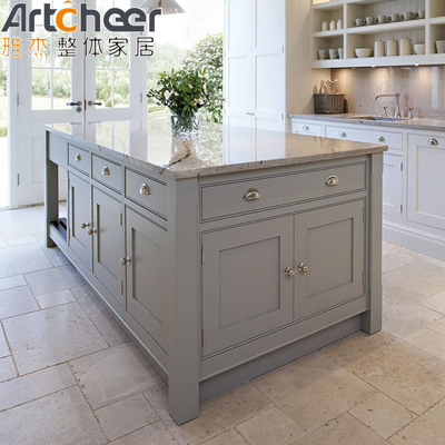 Buy kitchen island base cabinets with Marble Stone and Modern Glass Pendant Light Design online manufacture