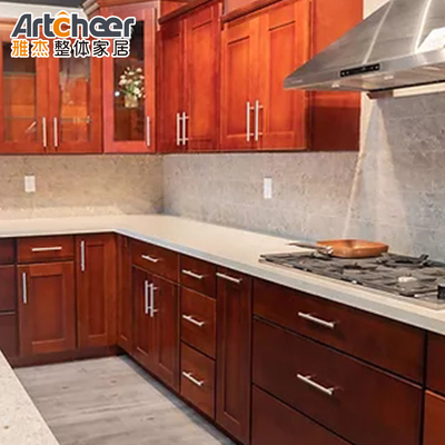 Buy Spacious Kitchen Cabinets Set with American Style Wooden Design and MDF Door Material online manufacture