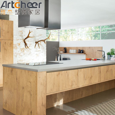 Buy Customized Color Plywood Kitchen Cabinet Fronts In White Wood Laminated Modern Stylish Design online manufacture