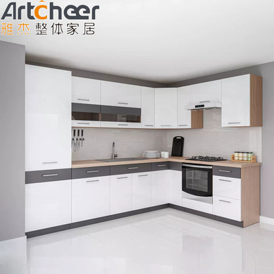 Buy RTA High Gloss Lacquer Finish Kitchen Cabinets with Modular Design and Kitchen Island online manufacture