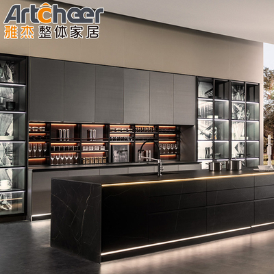 Buy Customized Size Wood Kitchen Cabinet Sets with Soft Close Hinges in Cebu Philippines online manufacture