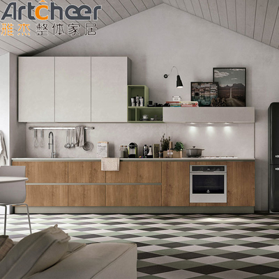 Buy Customized Color Island Sink Base Cabinet with Modern PANEL Wood Style Kitchen Cabinet online manufacture
