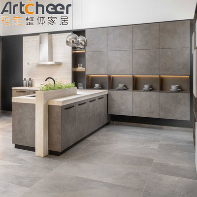 Buy Modern Italian Kitchen Cabinet Set with Stainless Steel Countertop and Modular Design online manufacture