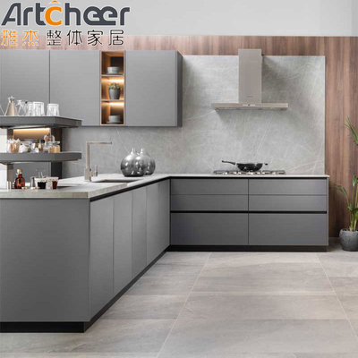 Buy Small Kitchen Design with Japanese Style L Shape Kitchen Cabinets and Pull Down Function online manufacture