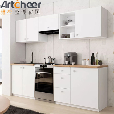 Buy Grey Color Plywood Small Kitchen Cabinet with Modern Lacquer Door Panel Surface Treatment online manufacture