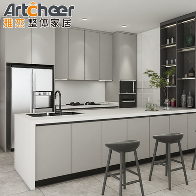 Buy Modern Kitchen Furniture Kitchen Cabinet Set with Outdoor BBQ Design and Sofa Close Hinges online manufacture