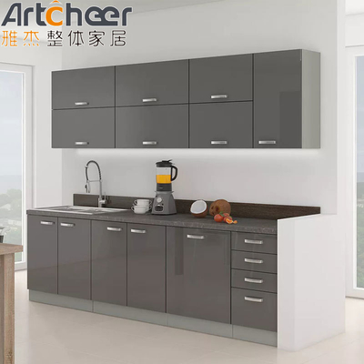 Buy French Style Kitchen Cupboard with Radius Beveled Edge Countertop and Melamine Board online manufacture