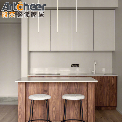 Buy Customized Color Particle Board Kitchen Cabinets With Lacquer Paint Finish For Restaurant Industrial Style online manufacture