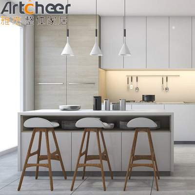 Buy High Storage Kitchen Cabinet With Island In Minimalist Design Modular/RTA Or Customized online manufacture