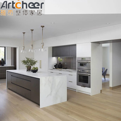Buy Plywood Material and Modern Design The Perfect Combination for Villa Kitchen Cabinets online manufacture