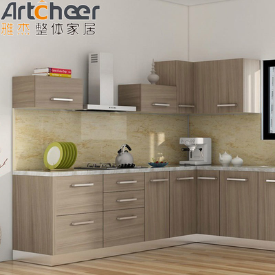 Buy Modern L Shape Kitchen Cabinets in White Gloss Lacquer Finish with Solid Wood Doors online manufacture