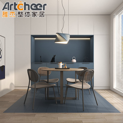 Buy Custom Design Luxury White PVC Modular Kitchen Cabinets with Solid Surface Countertop online manufacture
