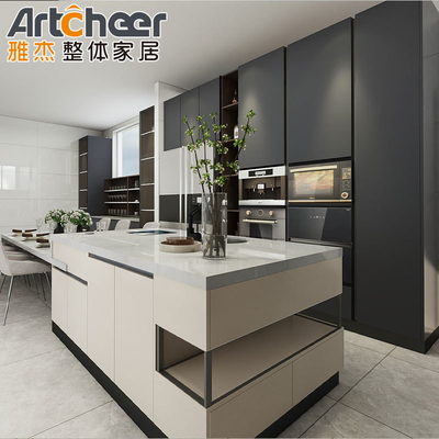 Buy Furniture Design Sets Sample Island Modular Kitchen Cabinets With Solid Wood Door Panel online manufacture