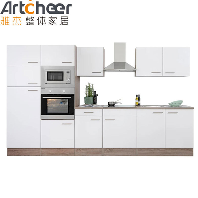 Buy Modern Style Melamine Finish Plywood Carcase Kitchen Cabinet with Tall Cabinet Unit online manufacture