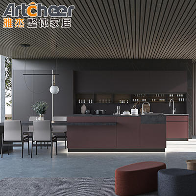 Buy Kitchen Furniture Modular Cabinets in Modern Design for Container Villa House Bodex Color online manufacture