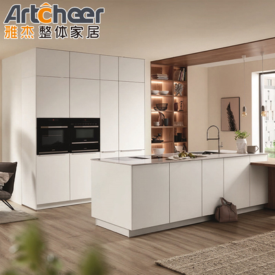 Buy Radius Beveled Edge Solid Wood Melamine Kitchen Island for Modern Apartment in Philippines online manufacture