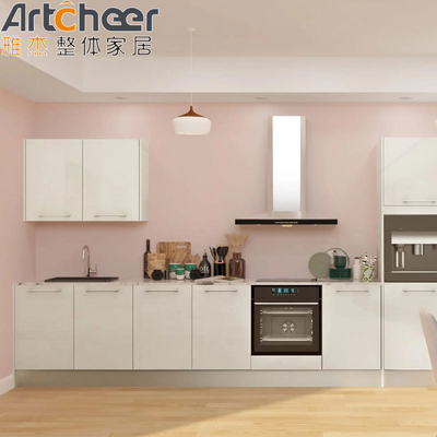 Buy White Kitchen Cabinets with Customized Color and Durable High Gloss Lacquer Finish online manufacture
