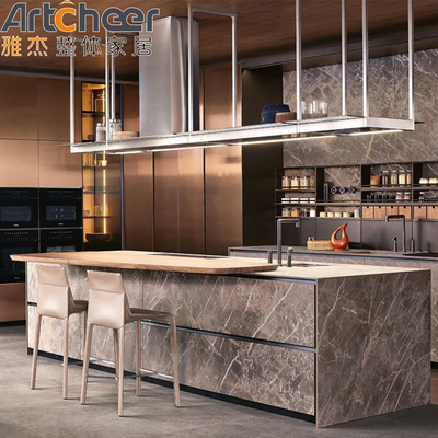 Buy Customize Size Durable Luxury Cabinet Kitchen with Glass Door and Lazy Susan Storage online manufacture