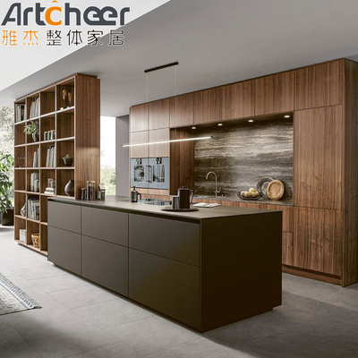 Buy Modern Veneer Oak Kitchen Cabinet with Plywood Carcase and Accessories Hardware Design online manufacture
