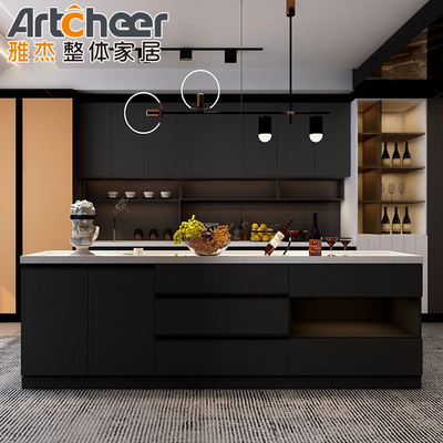 Buy Modern Acrylic Kitchen Cabinet With Island Cabinet For South Africa Villa Open Style online manufacture