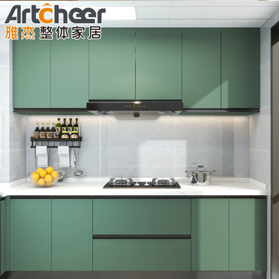 Buy Modern Stylish Kitchen Cabinet Set with PVC Membrane Door Panel Surface Treatment online manufacture