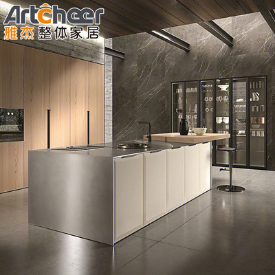Buy Modern Particleboard Inox Storage Industrial Stainless Steel Kitchen Cabinet with Door online manufacture