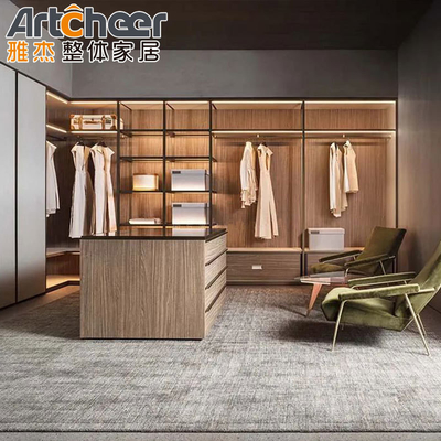 Buy Bedroom Furniture Modern Design Style Aluminum Frame Glass Shelf Cover for Wardrobe online manufacture