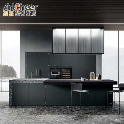 Buy Solid Wood Kitchen Cabinet in Customized Size with Waste Container and Modular Design online manufacture