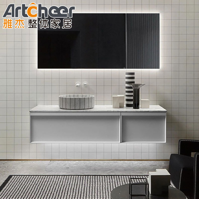 Buy Bathroom Vanity Set 42 inch Modern Single Sink Living Room Floating Wall Mounted Cabinet online manufacture