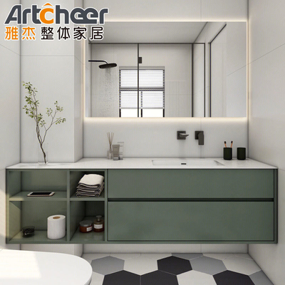 Buy Modern Solid Wood Brown Washroom Bathroom Vanity Flat Door Panel in Customized Size online manufacture