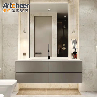 Buy Modular Contemporary Make Up Luxury Bathroom Vanity Cabinet Combo Euro Style Bathroom Vanity online manufacture