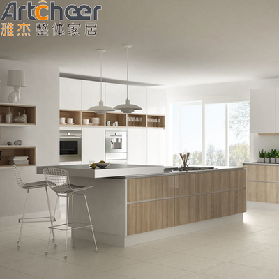 Mail Packing Wooden Style Kitchen Cabinet with Island and Cupboard Accessories Made