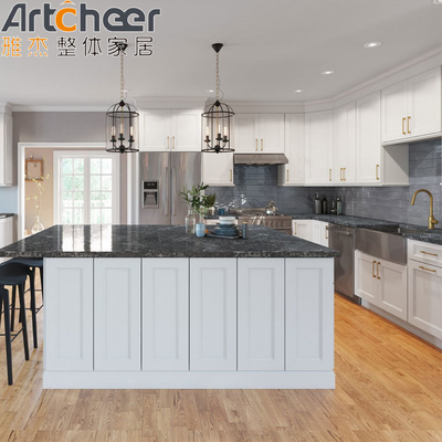 Customized Size Shaker Style Kitchen Cabinetry with Solid Wood from Vietnam