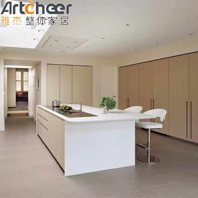 Kitchen Wooden Cabinet With Cupboard Accessories Assortment And Plywood Material