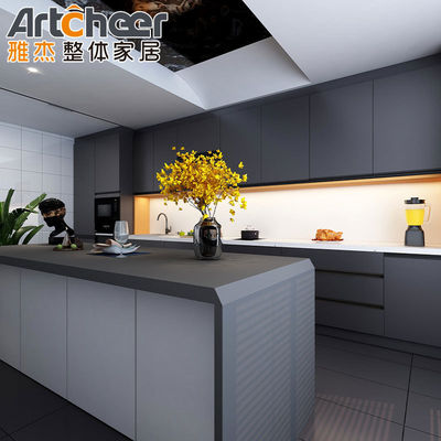 Contemporary Design Style Modern MDF Kitchen Cabinet With Hidden Hinges ...