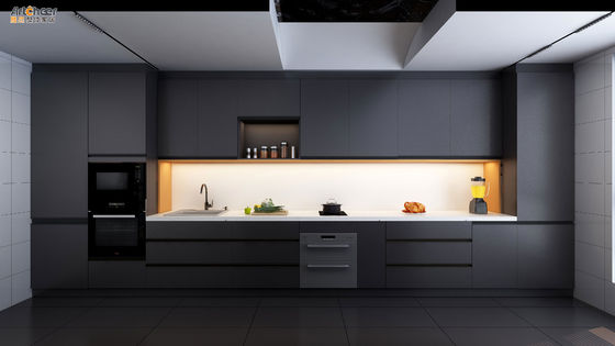 Contemporary Design Style Modern MDF Kitchen Cabinet With Hidden Hinges ...