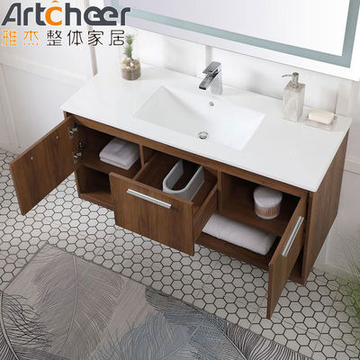 Modern Quartz Counter Top Vanity Combo Midcentury Bathroom Vanity ...