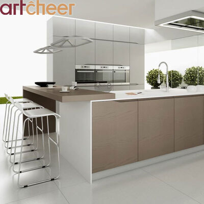 Modern Design Solid Wood L Shape Kitchen Cabinet Eco-Friendly Modular ...
